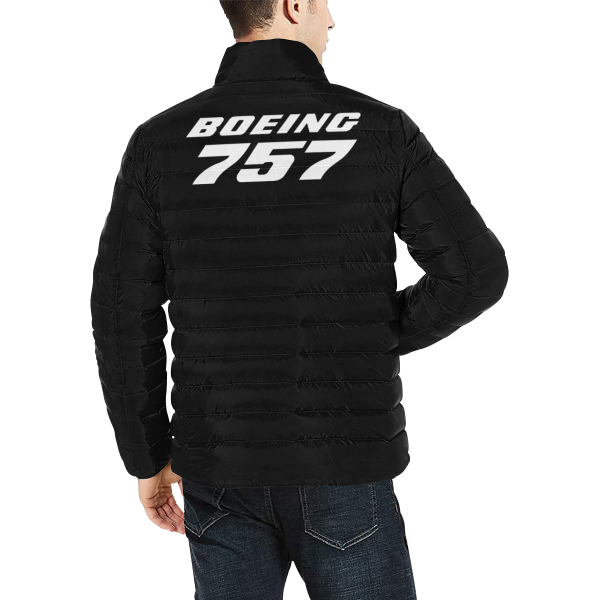 BOEING 757 Men's Stand Collar Padded Jacket e-joyer