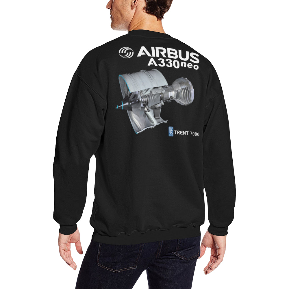 AIRBUS 330 Men's Oversized Fleece Crew Sweatshirt e-joyer