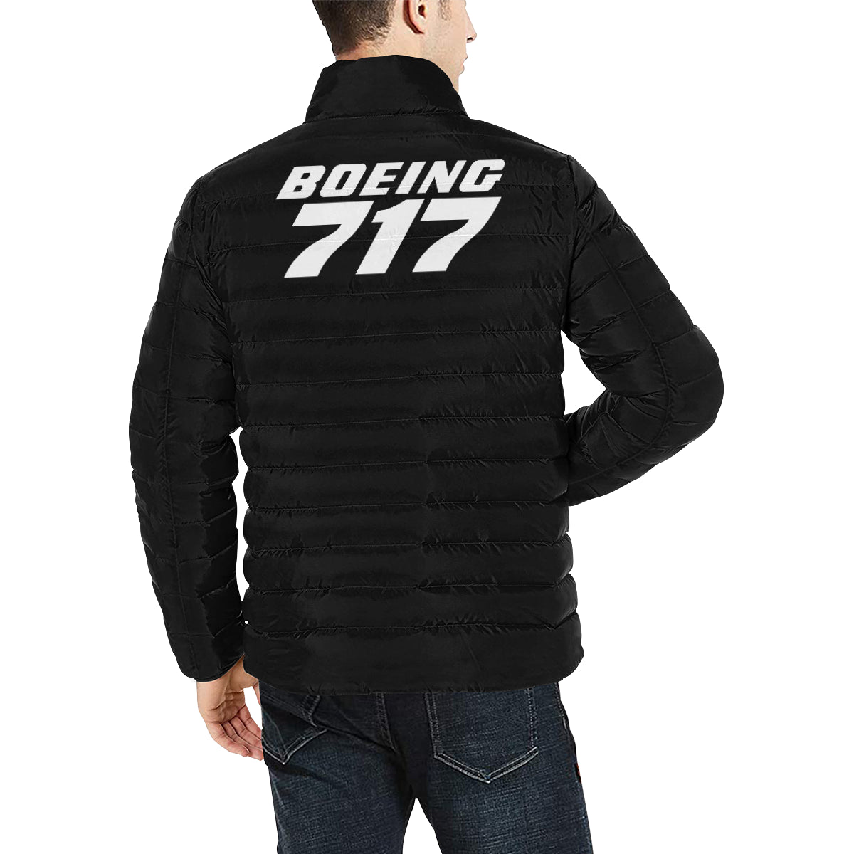 BOEING 717 Men's Stand Collar Padded Jacket e-joyer