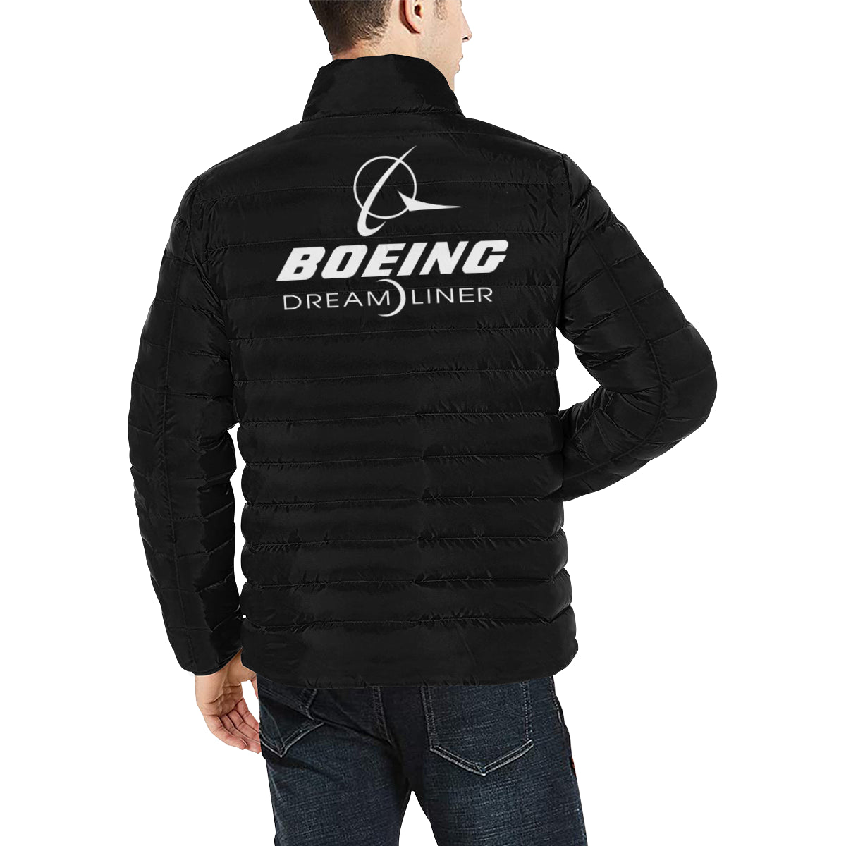 BOEING- DREAM LINER Men's Stand Collar Padded Jacket e-joyer