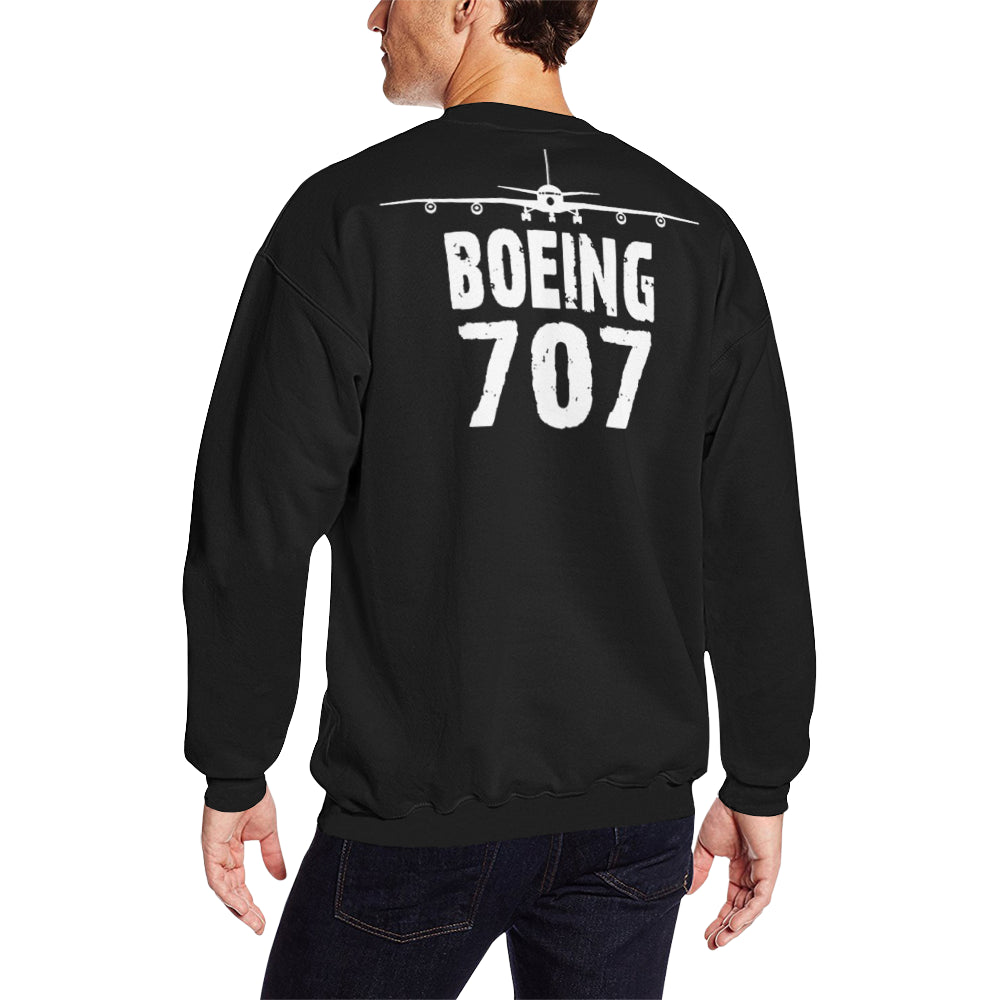 BOEING 707 Men's Oversized Fleece Crew Sweatshirt e-joyer