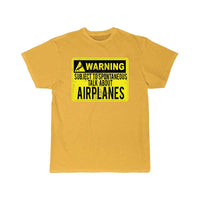 Thumbnail for WARNING AIRPLANES T SHIRT THE AV8R
