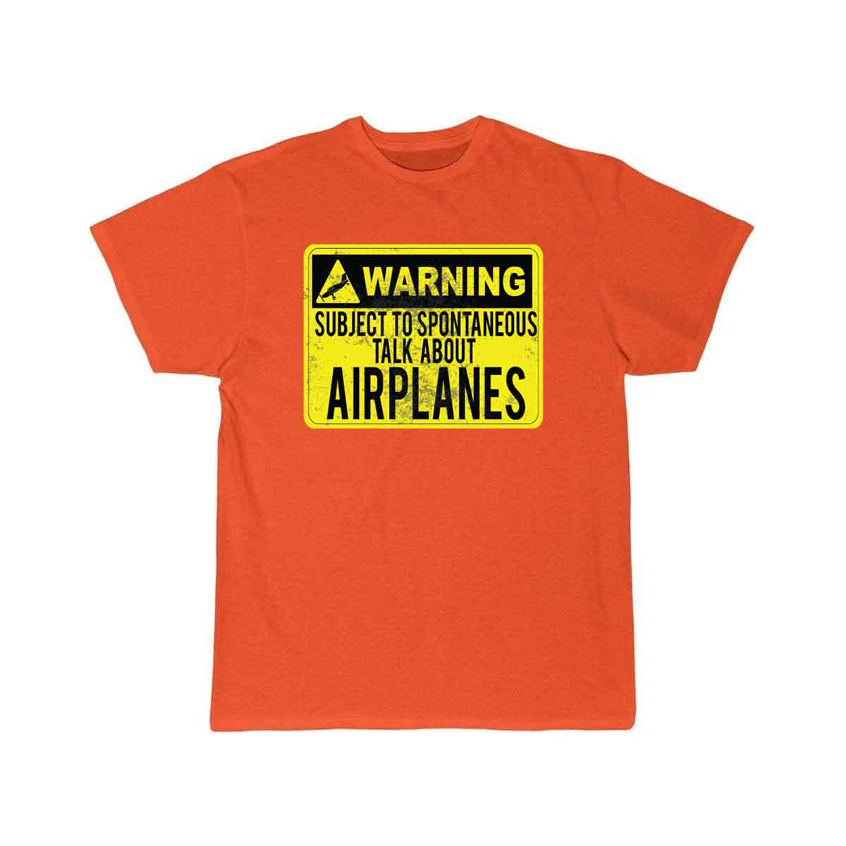 WARNING AIRPLANES T SHIRT THE AV8R