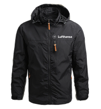 Thumbnail for Waterproof Lufthansa Airline Casual Hooded
