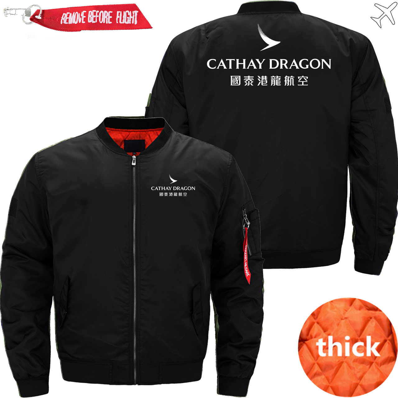 CATHAY DRAGON  AIRLINES MA1 JACKET THE AV8R