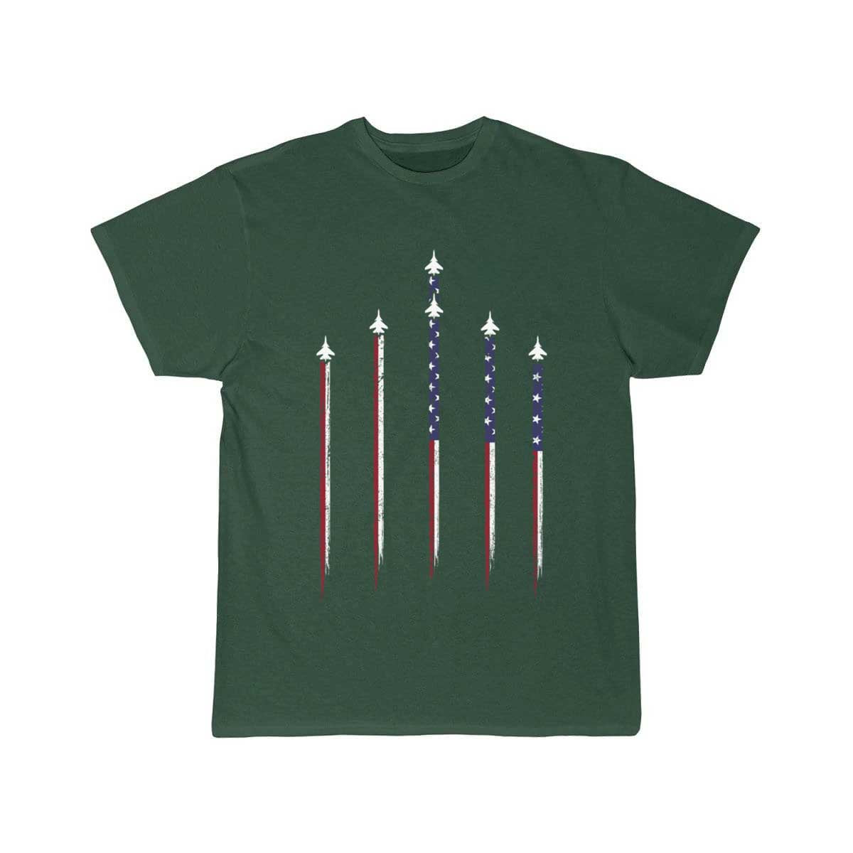 Jet US Flag, Jets Flying, Patriotic USA T Shirt THE AV8R