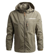 Thumbnail for Waterproof Lufthansa Airline Casual Hooded