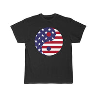 Thumbnail for American Flag Yin Yang With Stroke T Shirt THE AV8R