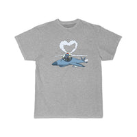 Thumbnail for Jet pilot flies heart with plane T Shirt THE AV8R
