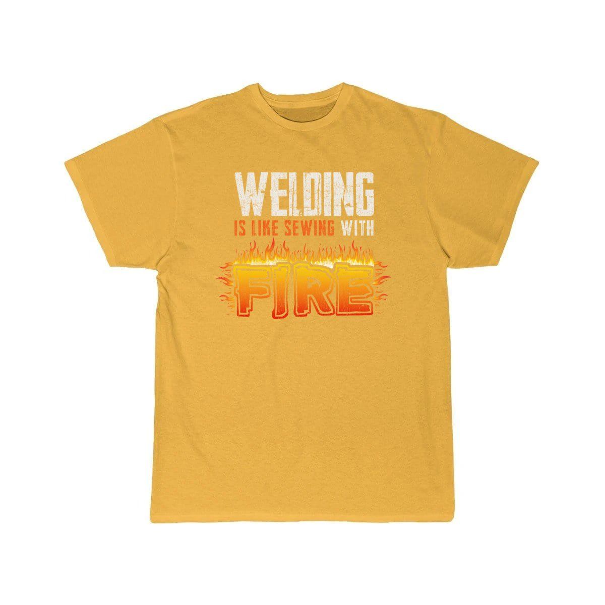Welding Is Like Sewing With Fire Welder Mechanic  T-Shirt THE AV8R