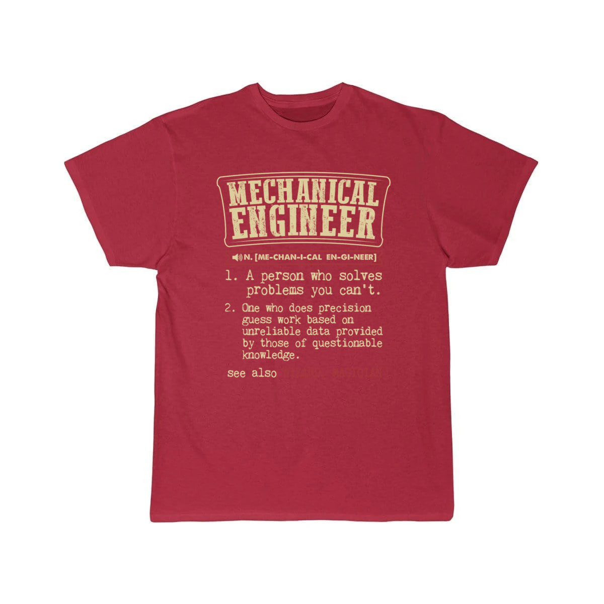 Mechanical Engineer Funny Dictionary Term Men's  T-Shirt THE AV8R