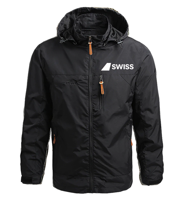 Waterproof Swiss Airline Casual Hooded