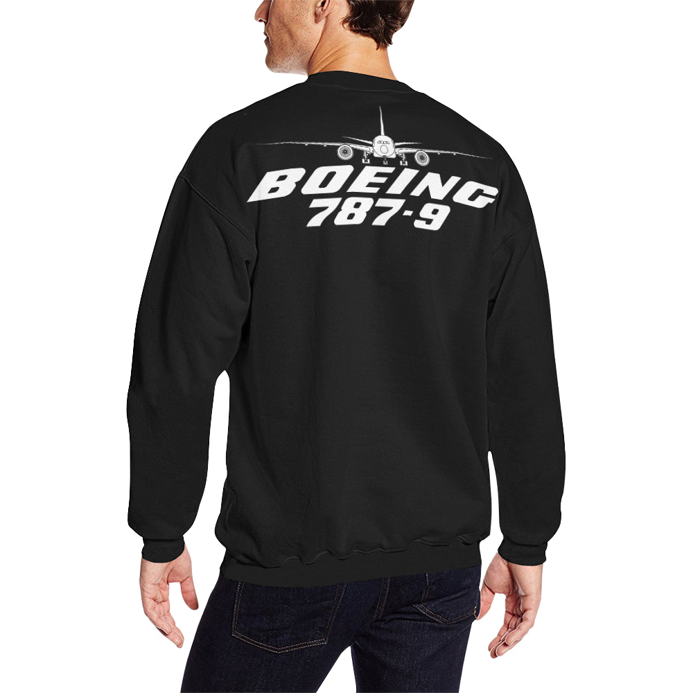 BOEING 787-9 Men's Oversized Fleece Crew Sweatshirt e-joyer