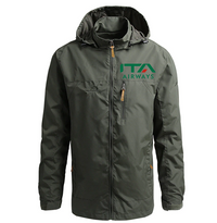 Thumbnail for Waterproof Italy Airline Casual Hooded