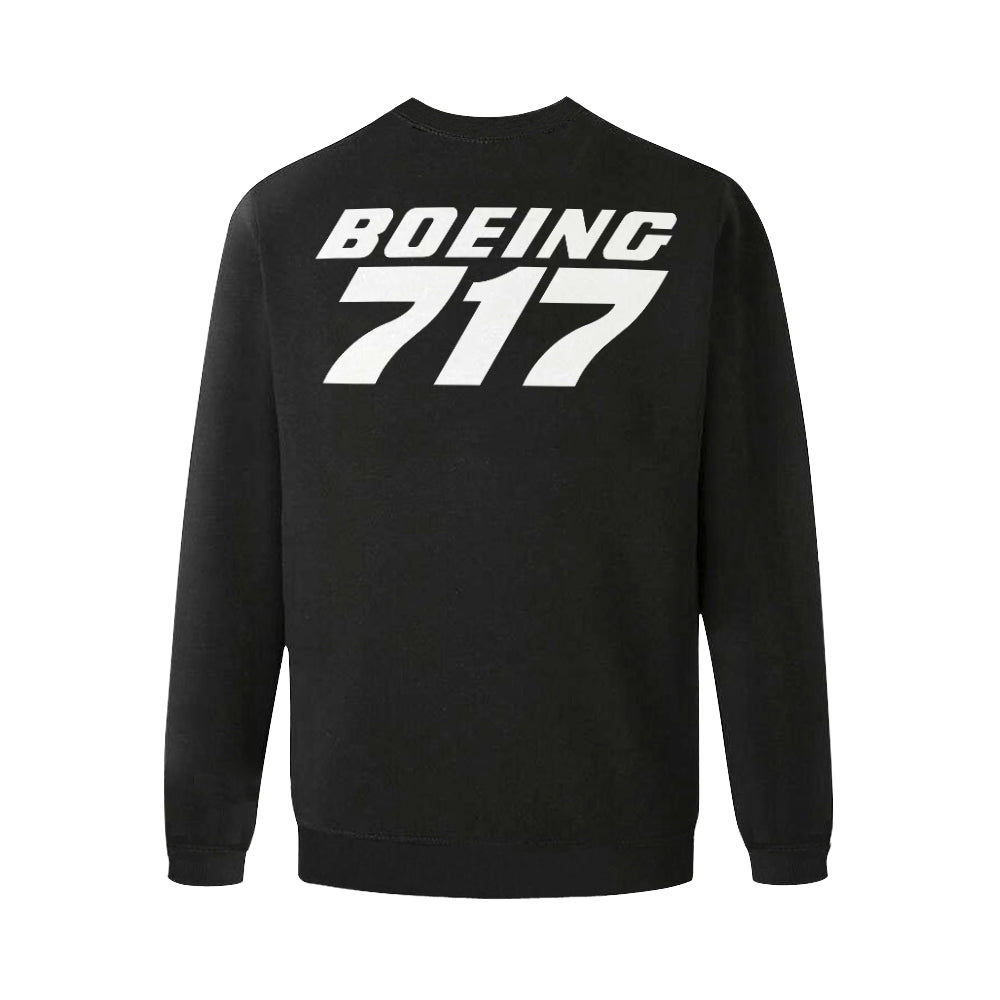 BOEING 717 Men's Oversized Fleece Crew Sweatshirt e-joyer