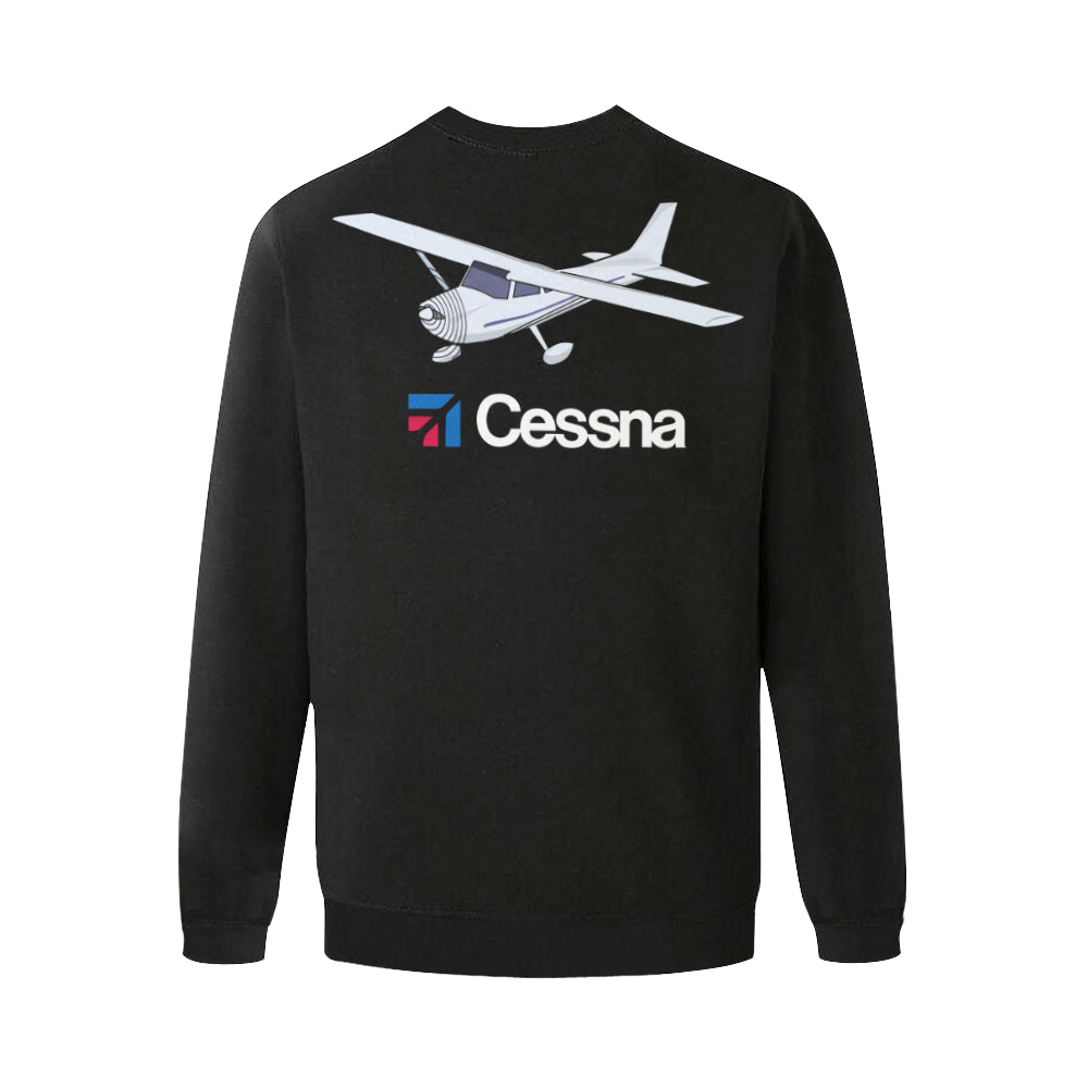 CESSNA Men's Oversized Fleece Crew Sweatshirt e-joyer