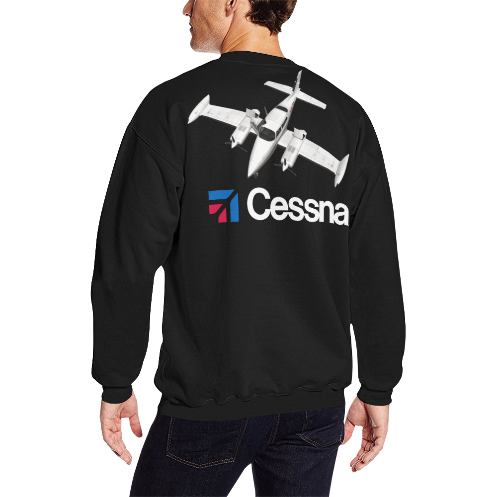 CESSNA Men's Oversized Fleece Crew Sweatshirt e-joyer