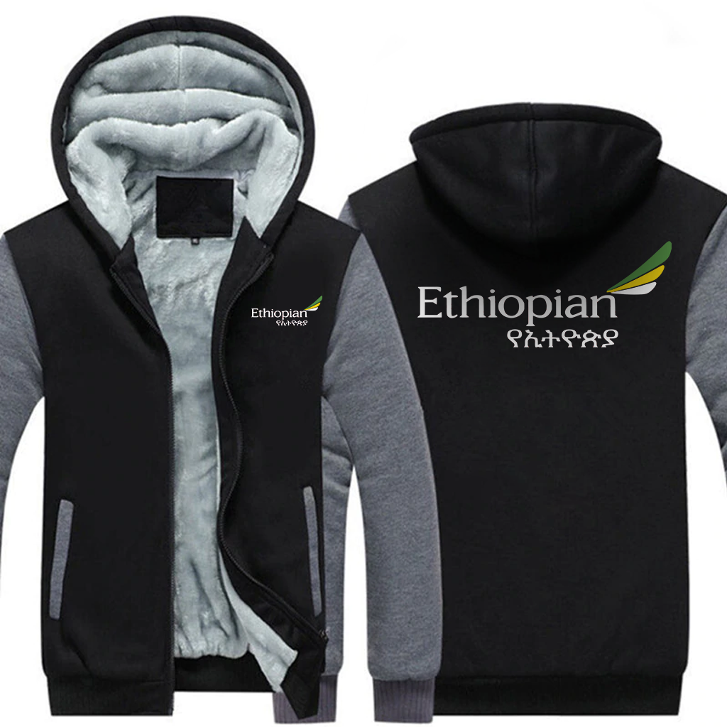 ETHIOPIAN AIRLINES  JACKETS FLEECE SWEATSHIRT