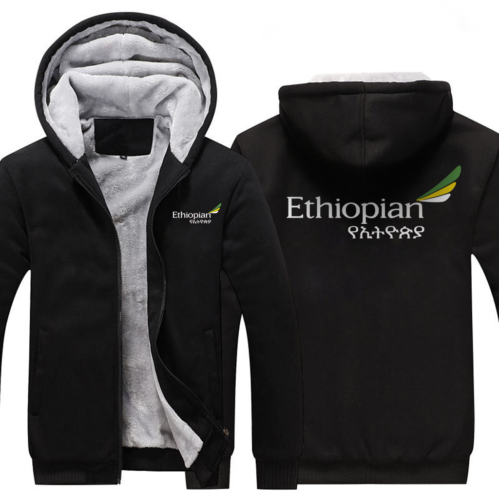 ETHIOPIAN AIRLINES  JACKETS FLEECE SWEATSHIRT