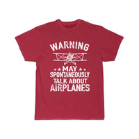 Thumbnail for May Spontaneous Talk About Airplanes - Pilot T-SHIRT THE AV8R