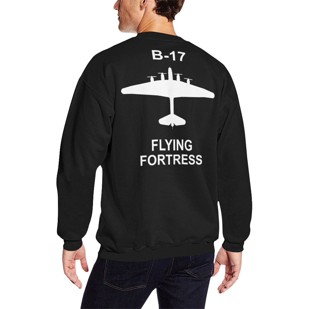 BOEING B-17 Men's Oversized Fleece Crew Sweatshirt e-joyer