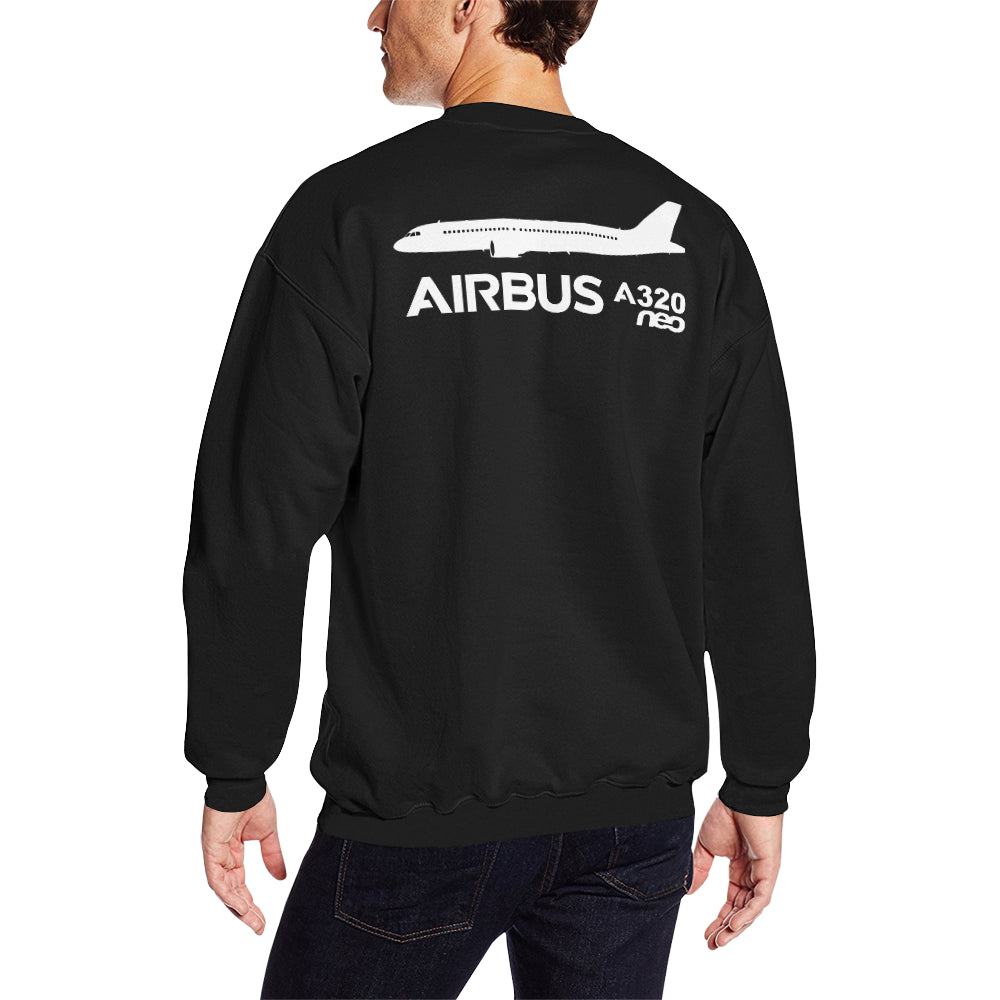 AIRBUS 320 Men's Oversized Fleece Crew Sweatshirt e-joyer