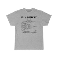 Thumbnail for Vintage Black F14 Tomcat Schematic F-14 Jet T SHIRT THE AV8R