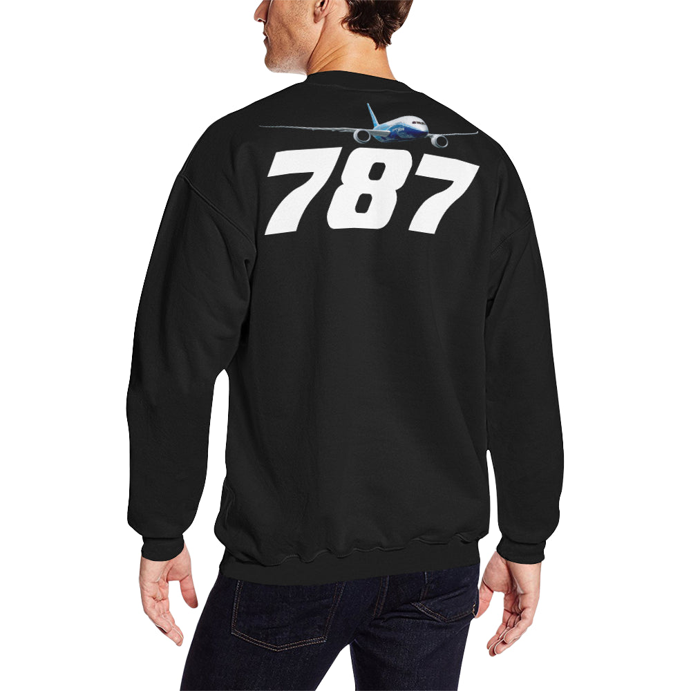 BOEING 787 Men's Oversized Fleece Crew Sweatshirt e-joyer