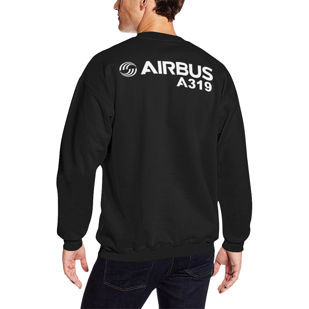AIRBUS 319 Men's Oversized Fleece Crew Sweatshirt e-joyer