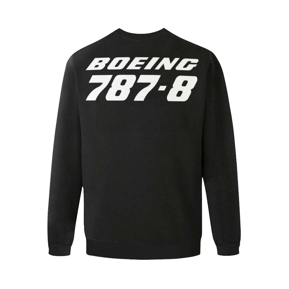 BOEING 787-8 Men's Oversized Fleece Crew Sweatshirt e-joyer