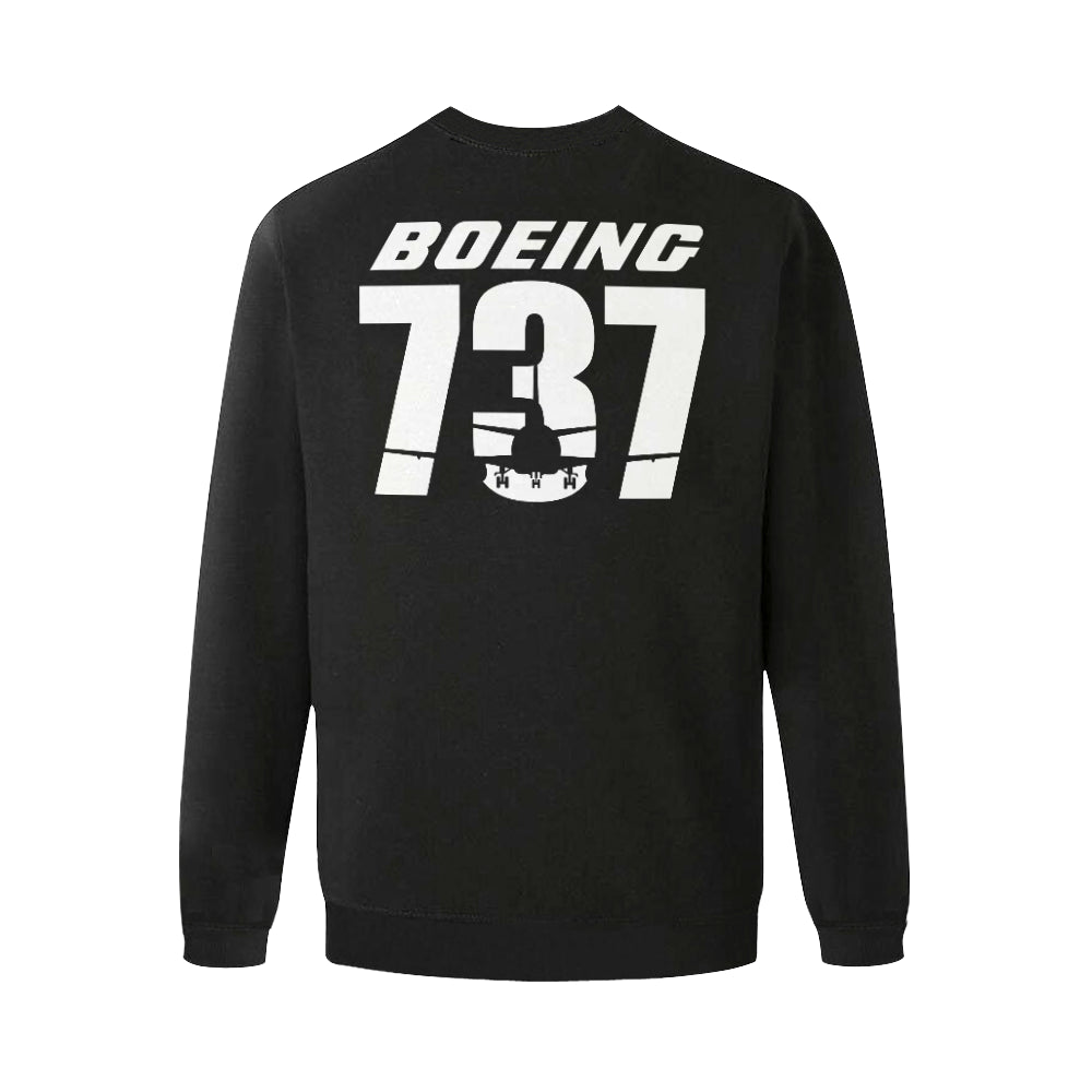 Boeing 737 Men's Oversized Fleece Crew Sweatshirt e-joyer