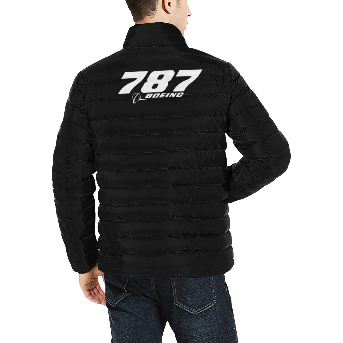 BOEING -787 Men's Stand Collar Padded Jacket e-joyer