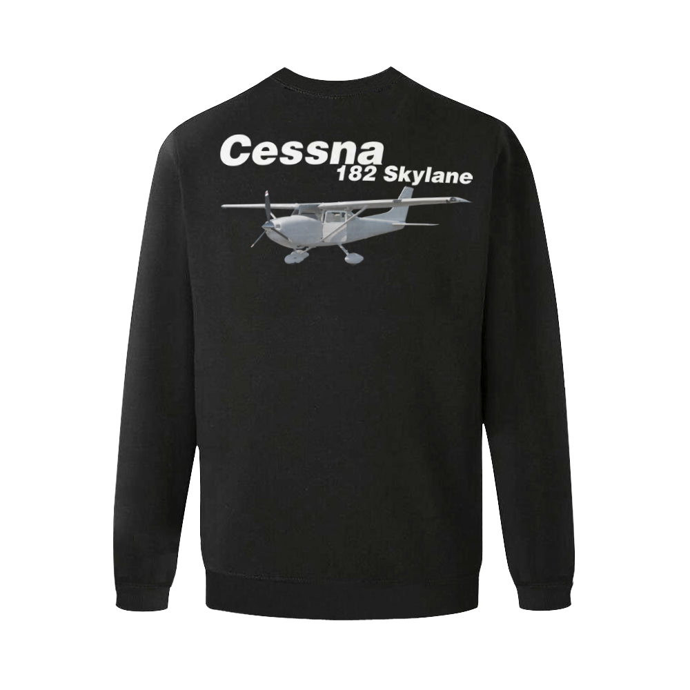 Cessna 182 Skylane Men's Oversized Fleece Crew Sweatshirt e-joyer