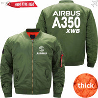 Thumbnail for AIRBUS A350XWB Ma-1 Bomber Jacket Flight Jacket Aviator Jacket THE AV8R