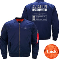 Thumbnail for Aviation Cheat Codes Funny For Pilots  JACKET THE AV8R