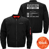 Thumbnail for Aviation Cheat Codes Funny For Pilots  JACKET THE AV8R