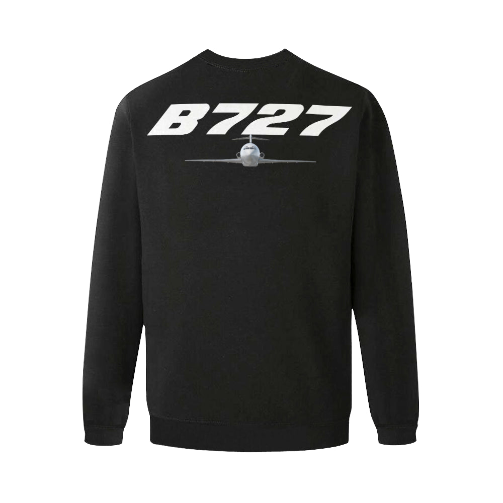 BOEING 727 Men's Oversized Fleece Crew Sweatshirt e-joyer