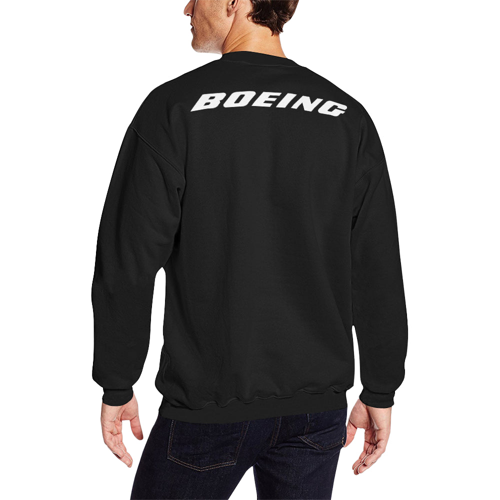 BOEING Men's Oversized Fleece Crew Sweatshirt e-joyer