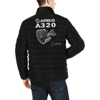 Thumbnail for Airbus A320 Men's Stand Collar Padded Jacket e-joyer