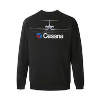 Thumbnail for CESSNA Men's Oversized Fleece Crew Sweatshirt (Model H18) e-joyer