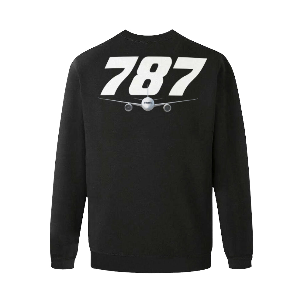 BOEING 787 Men's Oversized Fleece Crew Sweatshirt e-joyer
