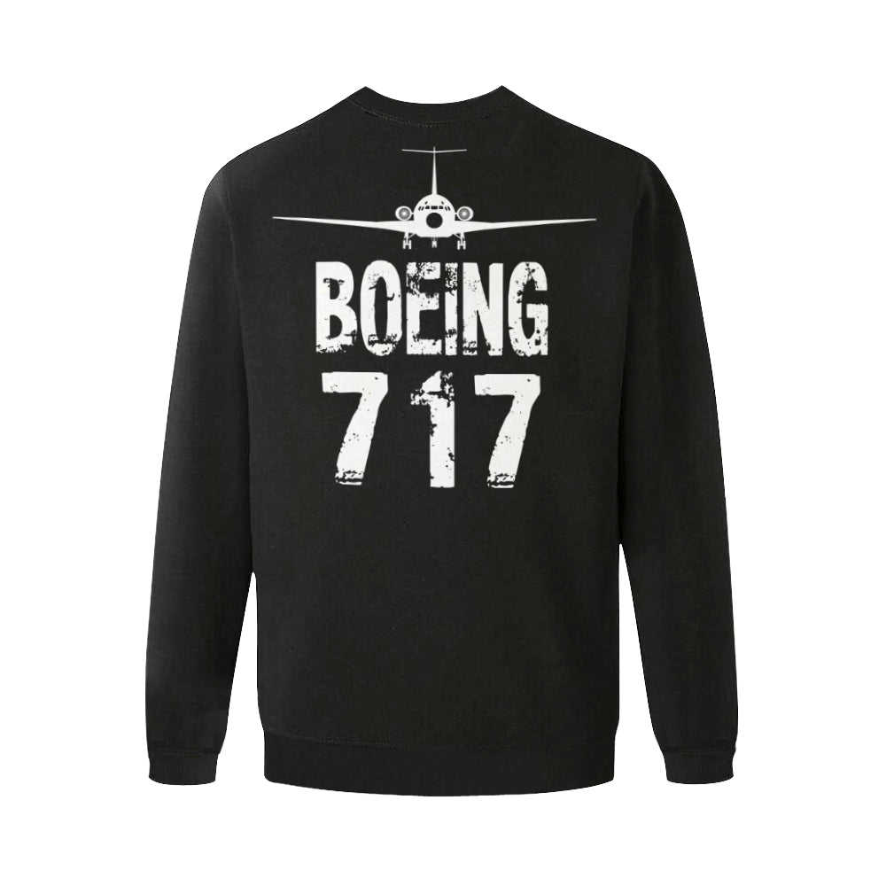 BOEING 717 Men's Oversized Fleece Crew Sweatshirt e-joyer