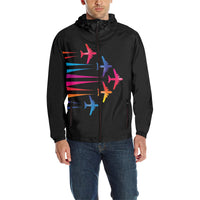 Thumbnail for COLOR AIRPLANES PNG ALL OVER PRINT QUILTED WINDBREAKER FOR MEN (MODEL H35) e-joyer
