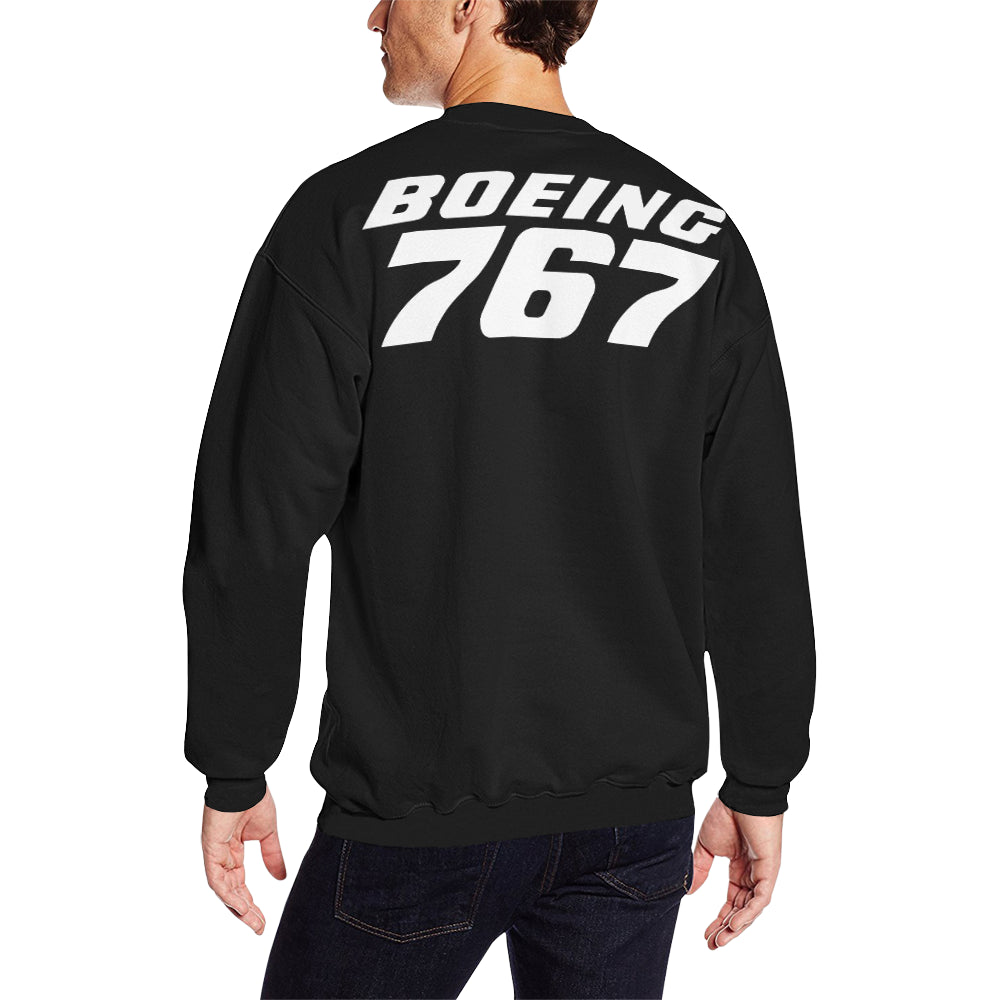 BOEING 767 Men's Oversized Fleece Crew Sweatshirt e-joyer