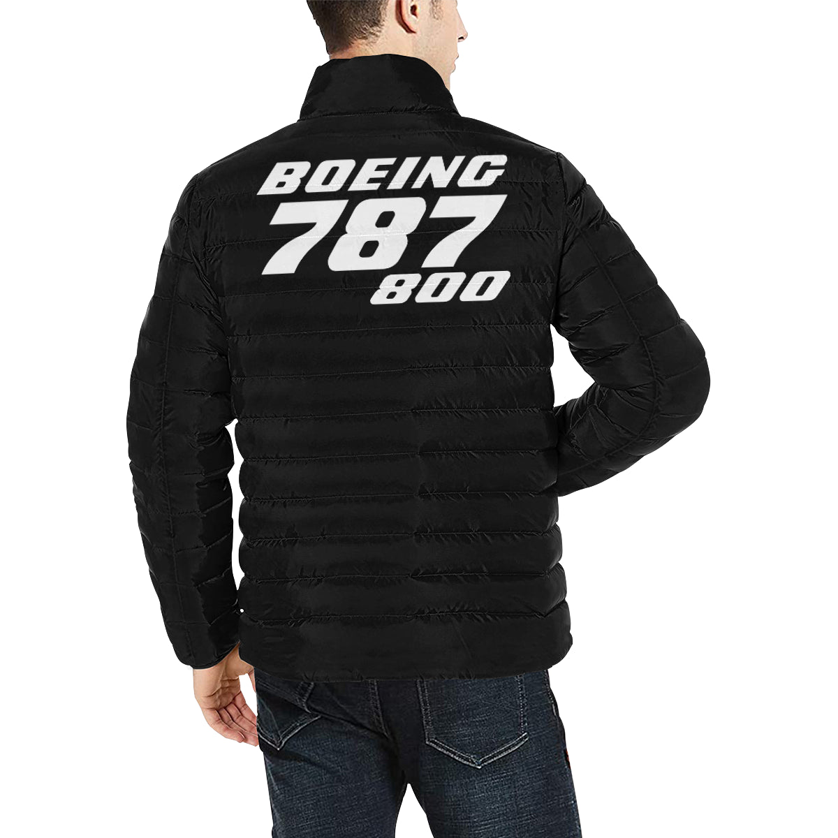 BOEING 787 Men's Stand Collar Padded Jacket e-joyer