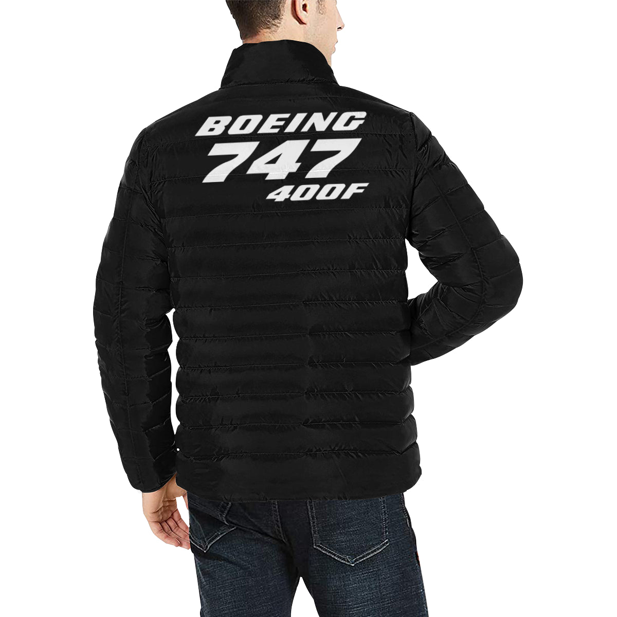 BOEING 747 Men's Stand Collar Padded Jacket e-joyer