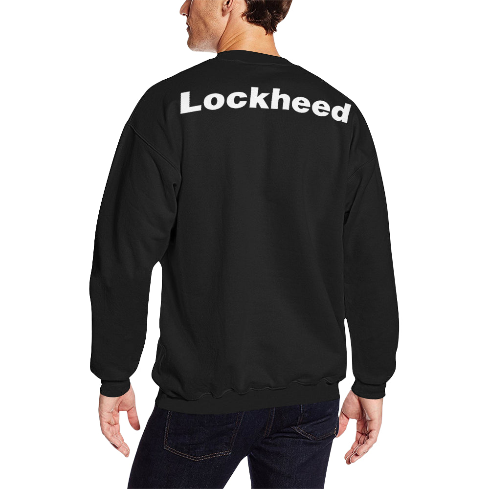 LOCKHEED Men's Oversized Fleece Crew Sweatshirt e-joyer