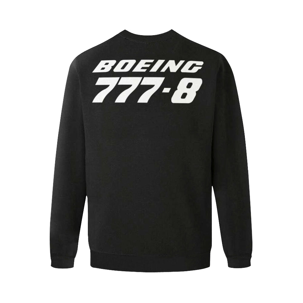 BOEING 777-8 Men's Oversized Fleece Crew Sweatshirt e-joyer