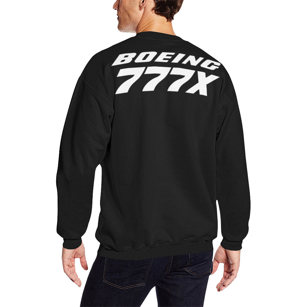 BOEING 777X Men's Oversized Fleece Crew Sweatshirt e-joyer