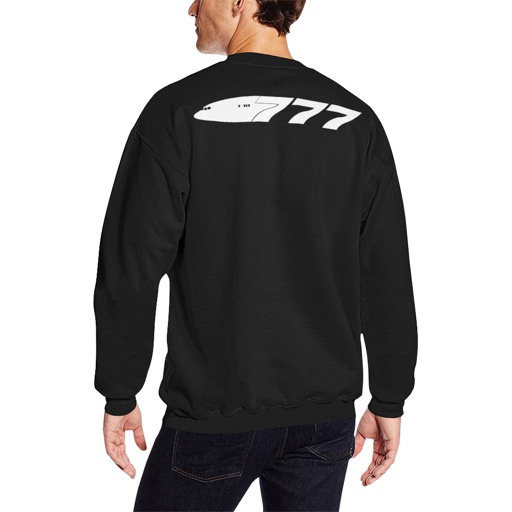BOEING 777 Men's Oversized Fleece Crew Sweatshirt e-joyer